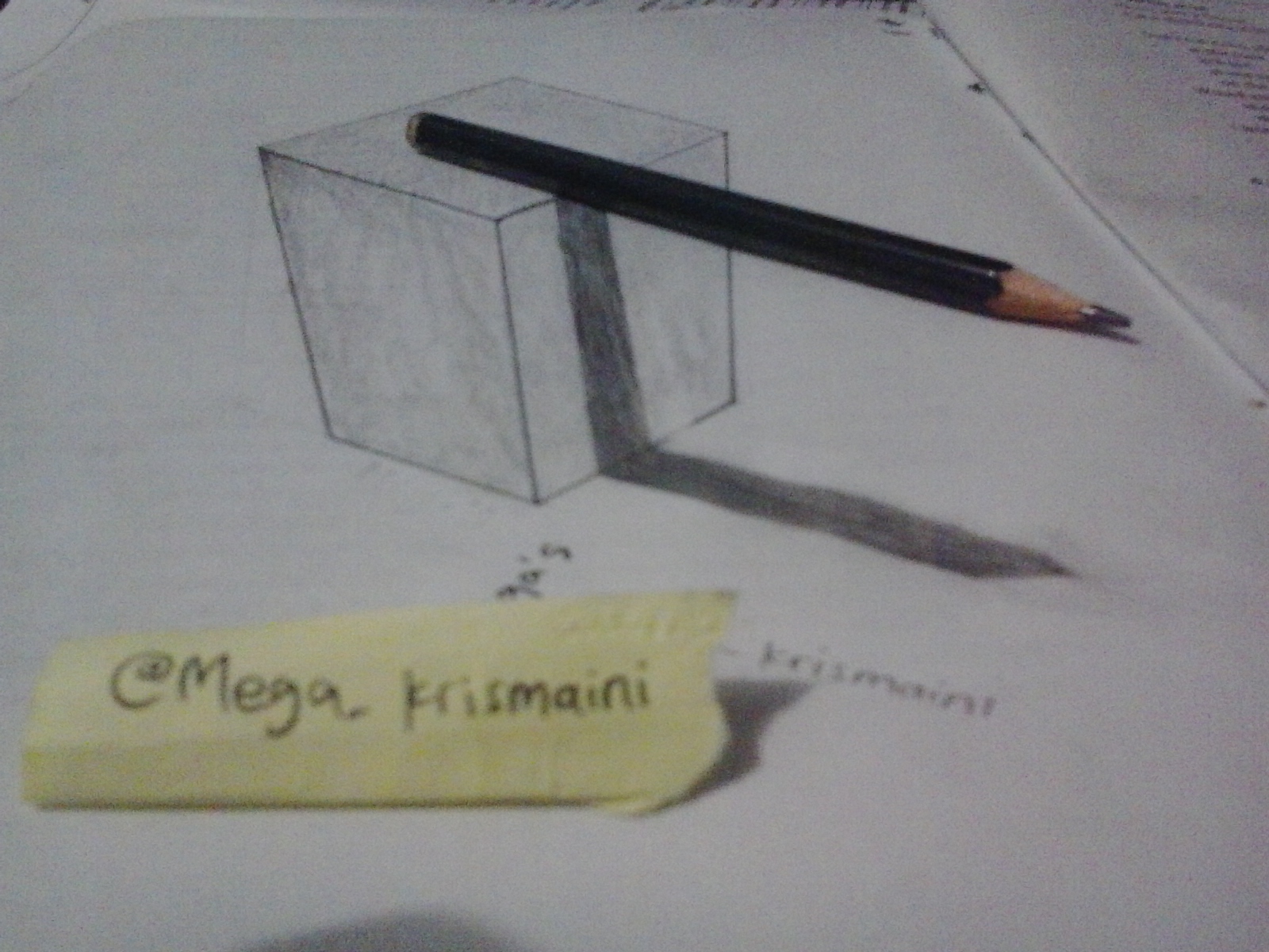 3D Box With Pencil Created By Mega Krismaini Mega Krismainis Blog